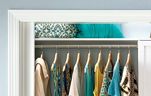 ClosetMaid SuiteSymphony Top Shelf Support Bracket Kit, Add On Accessory, Shelf Hardware Set, for Top Shelf, Pure White