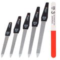 3 Swords Germany - Brand Quality Sapphire Metal Nail File Set (5 pcs.) with 3-Way Nail Buffer (1 pc.), Manicure Pedicure Finger & Toe Nail Care - Made in Solingen Germany (671) - color: 5 Nail Files / 1 Buffer