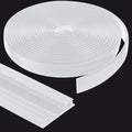 Pushglossy 28 ft Vinyl Sliding Screen Door Bug Seal Strip, White - color: White