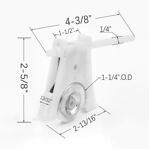 2 Pack Sliding Screen Door Lower Rollers, Nylon Replacement Wheel