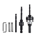 GEINXURN Heavy Duty Quick Change Hole Saw Mandrel, 7/16-Inch and 3/8 Inch Hole Saw Arbor with 3Pcs Central Drill/2PCS Hex wrench/2Pcs Spring - size: GHSM038LX