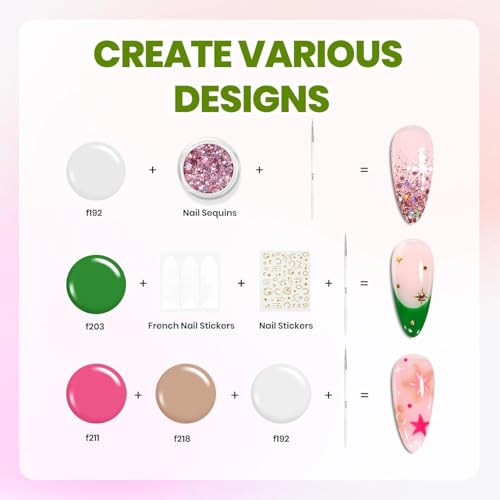 Beetles Gel Nail Polish Kit with U V Light - 32 Color 55 Pcs Gel Polish Set - color: Four Seasons Glow Pro - 32 Colors (55 Pcs)