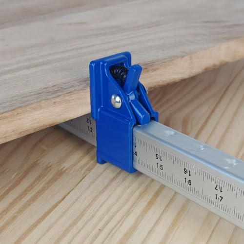 FEIRONG 36 Inch Bar Clamps (2 Pack) - 330LB Capacity, Dual-Scale Ruler (Inch & CM) & 90° Angled Jaws for Woodworking, Cabinet Installation, DIY Projects (Blue) - size: Blue 36-inch 2 Pack