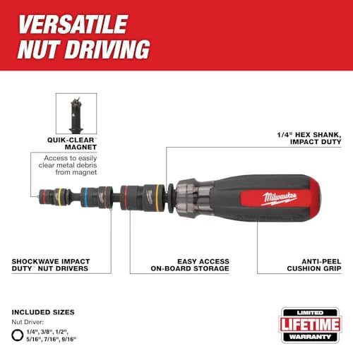 Milwaukee Electric - Multi-NUT Driver W/Shockwave Impact DUTYTRADE