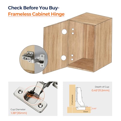 Ravinte European Kitchen Cabinet Hinges, Soft Close, Half Overlay, 10 Pack | 5 Pairs, Satin Nickel, Cabinet Door Hinges, Adjustable Concealed Cabinet Cup Style, Heavy-Duty for Frameless Door - size: Half Overlay