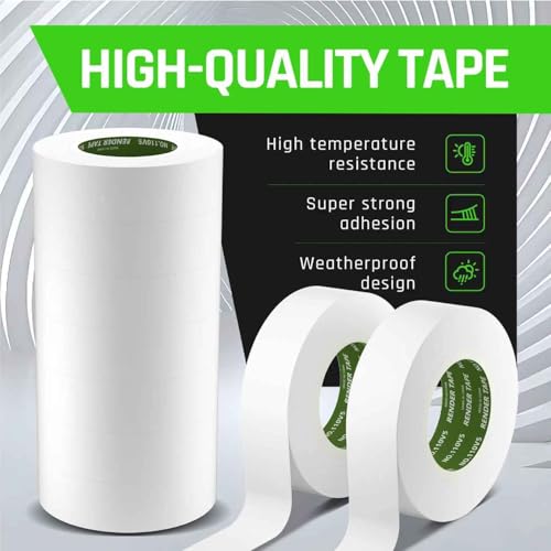 Electrical Tape,3/4 in x 66ft, White, 10-Pack,Industrial Grade Vinyl Tape - color: White