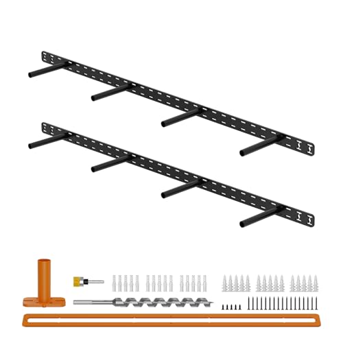 2pcs Floating Shelf Hardware Heavy Duty Hidden Shelf Brackets Support,Wall Mounting Invisible Floating Shelves Bracket with Jig (46" x 6" x 1.5") - size: 46" x 6" x 1.5"