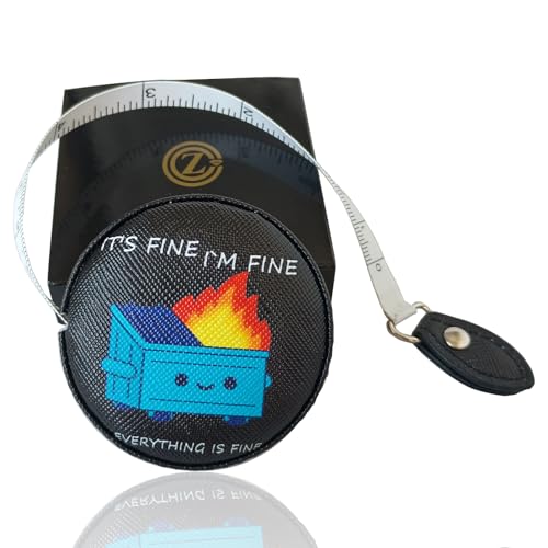 Tape Measure for Body Measuring Fabric Sewing Tailor Ruler Flexible Soft Pocket Small Mini Body Measurement Cloth Measuring Tape 60 Inch Premium Leather Retractable Tape Measure - color: Fire 1 pack