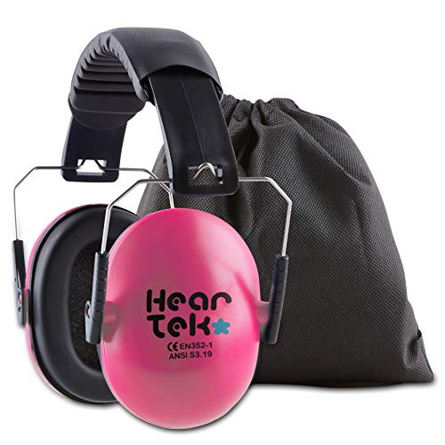 Noise Cancelling Headphones Kids Adult Earmuffs Shooting Ear Protection Foldable Ear Protection Earmuffs - color: Pink