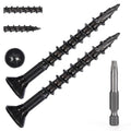Wood Screws #8 x 1-5/8’’, T25 Star Torx Drive Flat Head Deck Screws, Black, 154Pcs (1lb) - color: Black, size: 8X1-5/8’’