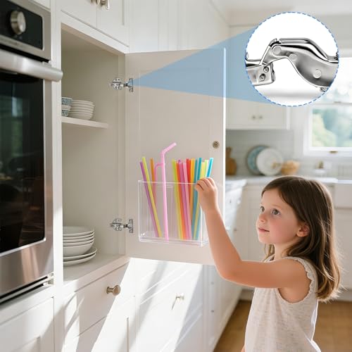 4 Pack Soft Close Cabinet Hinges 26mm, Inset Hinge for Kitchen - size: 26mm
