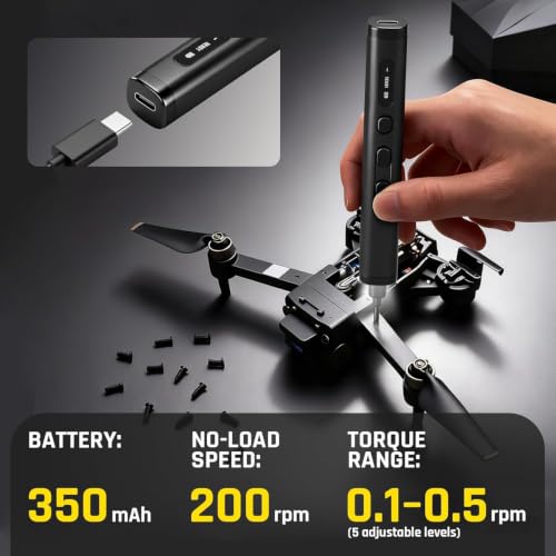 GRENPRO 78-in-1 Precision Cordless Electric Screwdriver, with LED Display - color: Gray