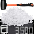 DGSL 3500 Pcs Tile Spacers 1/16 Inch, Tile Leveling System with Hammer | Tile Installation Tools for Ceramic Tile and Stone Installation, Tile Leveling Clips Helps DIY and Professional Tile Layer - size: 1/16*3500