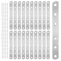 SOUJAP 20 PCS 7.7 inch Straight Flat Brackets, Stainless Steel Flat Mending Plates, Long Joining Bracket with Screws for Wood, Shelves, Furniture