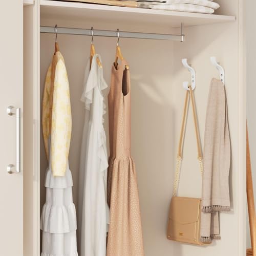 Coat Hooks Wall Mount,Heavy Duty Wall Hooks for Backpack,Towel,White 6 Pack - color: White, size: 6 Pack