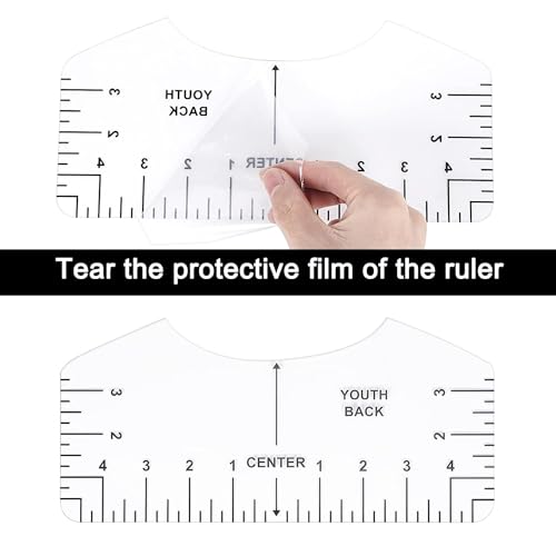 18Pcs Sublimation Accessories, Tshirt Ruler Guide Vinyl Alignment Tool, Heat Press Accessories, Teflon Sheet Non Stick 16x20, Heat Resistant Tape 0.4" x108ft, PVC T Shirt Rulers to Center Designs - style: Tshirt Ruler-18