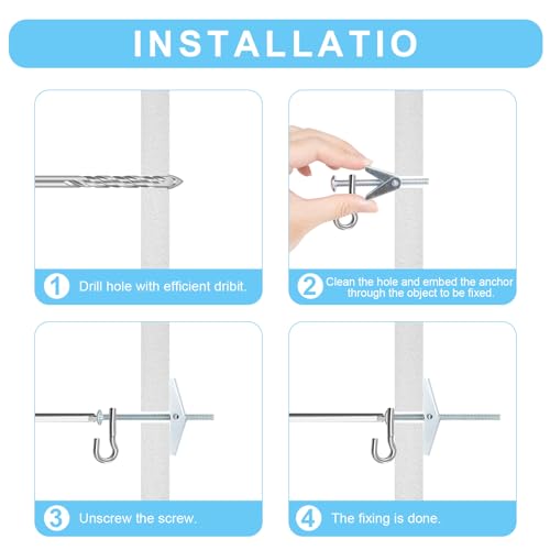 25 Pcs 3/16 Inch Toggle Bolts Heavy Duty Metal Drywall Anchors Kit - size: 3/16"-50pcs(25sets)
