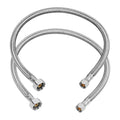 24" Faucet Supply Line, 3/8 inch Comp x 1/2 inch FIP Faucet Connector, Braided Stainless Steel Faucet Hose for Bathroom Sink and Kitchen, Leak-Resistant cUPC Certified Water Supply Line, 2 Pack - size: 24inch