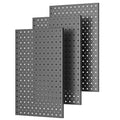 Pegboard Smith Metal Pegboard Panels, 16" x 12" Heavy-Duty Wall Peg Boards for Garage Tool Storage, Pegboard Organizer System (Pack of 3, Black) - color: Black