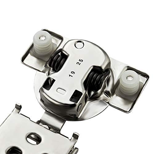 Ravinte 1/2 Inch Overlay Soft Close Hinge Kitchen Cabinet Hinges 60 Pack | 30 Pairs， Stainless Steel, Satin Nickel, Cabinet Hardware, Face Frame Fit, Adjustable For Kitchen, Cupboard, Furniture Doors - size: 1/2 inch Overlay