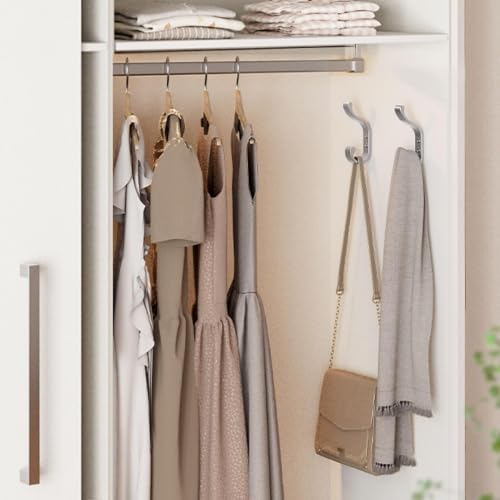 Coat Hooks Wall Mount,Heavy Duty Wall Hooks for Backpack,Towel,Silver 6 Pcs - color: Silver, size: 6 Pack