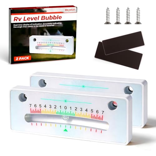 2PCS RV Camper Bubble Level,RV Leveling Blocks,Stick-on/Wall