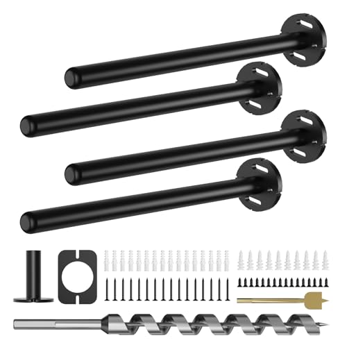 4pcs Wall Shelf Brackets Heavy Duty Floating Shelf Bracket Hidden,Invisible Black Shelving Brackets Decorative Floating Shelf Hardware Heavy Duty,Metal Shelf Support Bracket (10 inch-4pcs) - size: 10 inch--4pcs