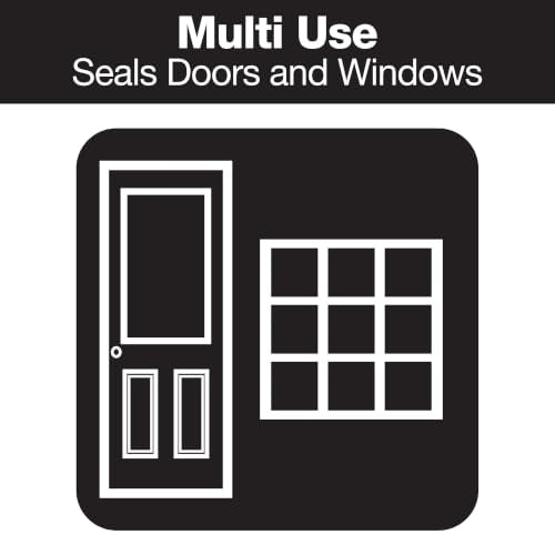 Duck Max Strength Expanding Foam Seal for Doors and Windows, .5 in. x .5 in. x 20 ft., Expands to Fit Uneven Gaps up to 1/2 Inch Thick, Cut to Size, Black, 1-Roll (Pack of 1) - size: 0.5" Wide