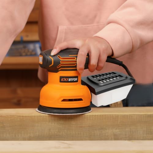 5" Orbital Sander,300W 5000-12000OPM Variable Speed 20 Sandpapers - style: Dust box
