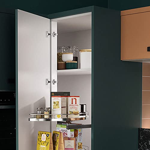 Probrico (4 Pieces Clip On Full Overlay Frameless Furniture Cabinet Door Concealed Hinges Nickel Plated Cabinet Hardware
