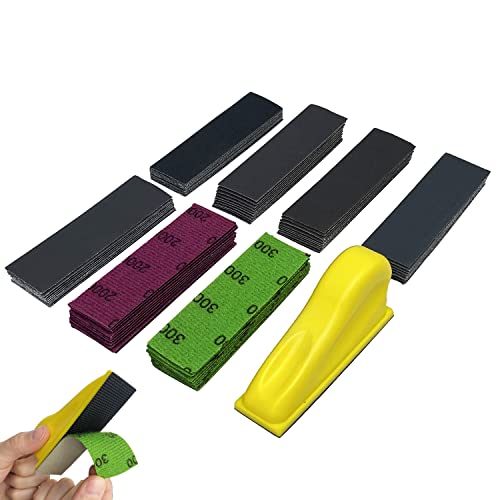 70PCS Micro Detail Sander Kit, Silicon Carbide Wet Dry Sandpaper - style: Grey(Grit 400-3000)