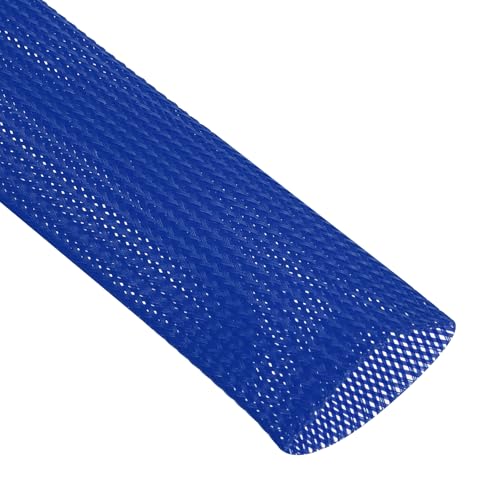 uxcell Expandable Sleeving, 1 1/2-inch 25ft Cable Sleeve, Blue - color: Blue, size: 1 1/2-inch x 25ft