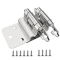 20 Pack 10 Pairs 3/8" Inset Kitchen Cabinet Door Hinges, Semi-Concealed Hinges, Self-Closing Cabinet Hinges with Mount Screws - color: Brushed Nickel