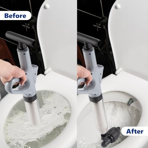 MaxxGeek Toilet Plunge Blaster, High Pressure Toilet Plunger, High-Pressure Air Drain Blaster Plunge Blaster Multi-drain Unclogger for Toilets, Bathroom Floor, Drain Sinks and Plumbing Clogs.