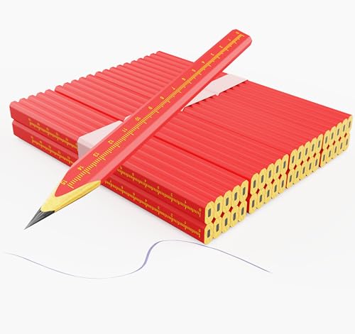 Carpenter Pencils for Construction Woodworking Scriber Marking Tool Heavy Duty Contractor Building Pencil (25 PCS) - color: 25 PCS FBA