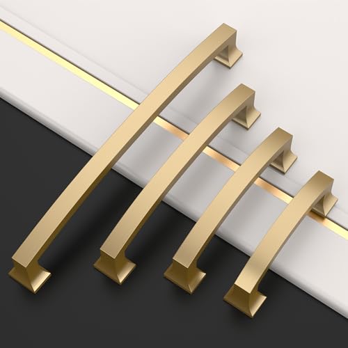 Amerdeco 10 Pack Bronze Cabinet Pulls - 5" - color: Champagne Bronze, size: 5" hole center