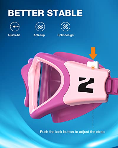 ZIONOR Swim Goggles, G1 SE Swimming Goggles Anti-Fog for Adult Men Women - color: B6-clear Lens Rose Frame