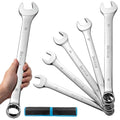 DURATECH Long Pattern Combination Wrench Set, Metric, 5-Piece, 23-30mm - size: Metric(23 to 30mm)