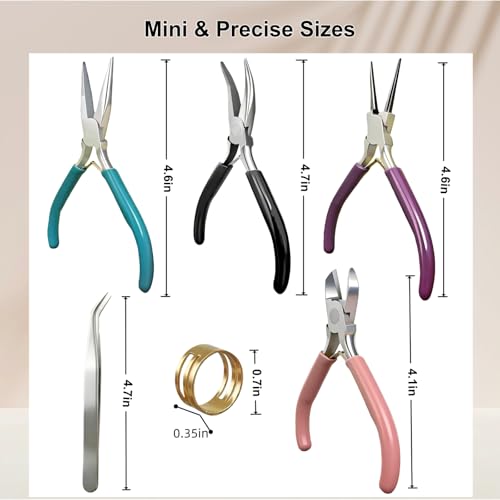 4pcs Mini Jewelry Pliers Tools Set for Jewelry Making & Repair