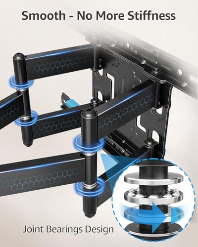 MOUNTUP Ultra Slim TV Wall Mount for Most 37-90 inch TVs, 1.1" Thin Low Profile Full Motion TV Mount Bracket, Dual Swivel Articulating Arms with Tilt, Fits 16" Studs, Max VESA 600x400mm Holds 132lbs - size: for 37-90 inch TV,Slim TV Mount