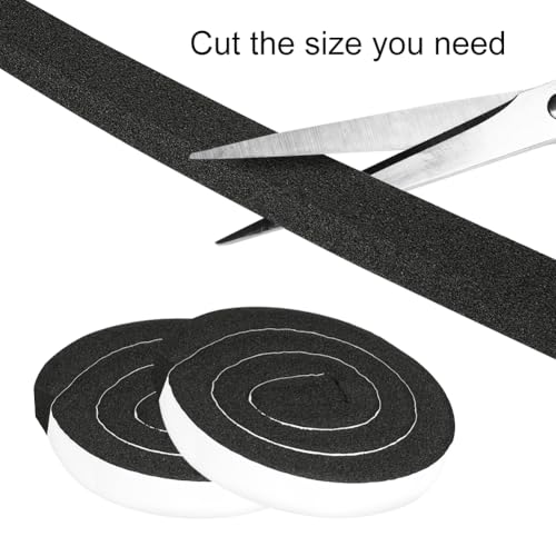2 Rolls 1/2 Inch W 1/2 T Weather Stripping Air Conditioner Open Cell Foam Seal Tape, Window Insulation High Resilience Seal Strip for Doors Window,Total 16FT - size: 1/2IN*1/2IN*16FT