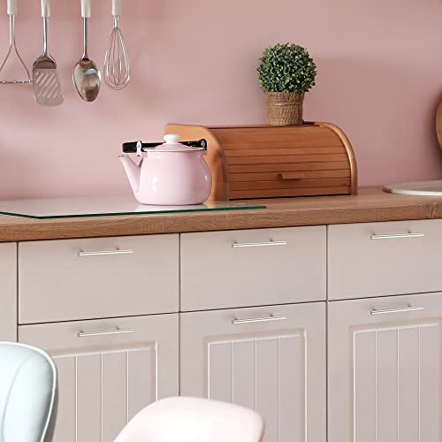 Ravinte Cabinet Pulls,7.38" Length, 5" Hole Center,Brushed Nickel,30 Pack | Round T-Bar Shape, Kitchen Drawer Pulls, Stainless Steel Feel, Cabinet Handles, For Cupboards, Drawers, Dressers, Cabinets - color: Satin Nickel