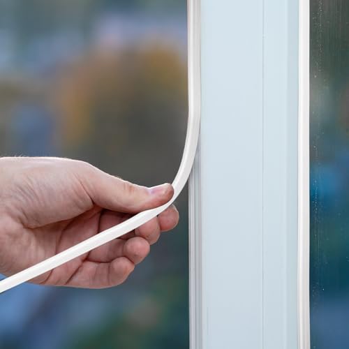 uxcell Weather Stripping Door Seal, 20 ft Self-Adhesive D-Shape Seal Strip Silicone Insulation Window Gap Filler for Door Frame Sealing Gap (3/16" W x 5/32" T, Clear) - size: 20 ft x 3/16" x 5/32"