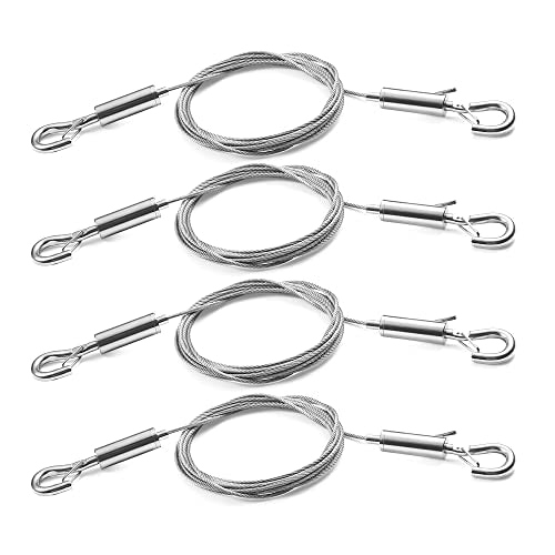 Picture Hanging Wire Kit,4Pcs,Wire Long 6.6FT,Holds Up to 66lbs,Easy to Use - color: Silver, size: 2M4PCS