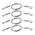 Picture Hanging Wire Kit,4Pcs,Wire Long 6.6FT,Holds Up to 66lbs,Easy to Use - color: Silver, size: 2M4PCS