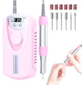Professional Electric Drill, 35000RPM Rechargeable Nail File - color: Light Pink