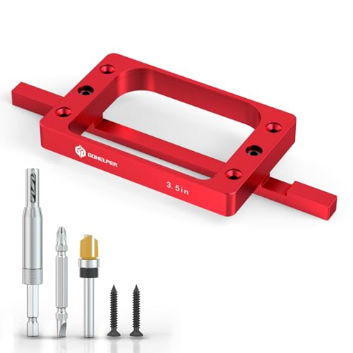 3-1/2" Fixed Size Door Hinge Jig for Door and Jamb, Aluminum Alloy - size: 3.5 in
