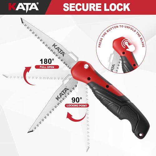 KATA 2-in-1 Folding Hand Saw with Interchangeable Multi-Cutting Blade - color: 2in1