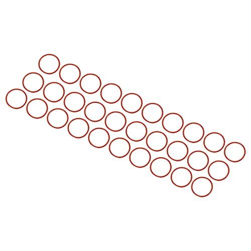 M METERXITY 30 Pack Silicone O-Rings - Garden Water Hose Rubber Sealing Gasket Ring, Soft & Elastic, Apply to Outdoor (14mmx16mmx1mm, Red) - size: 14mmx16mmx1mm
