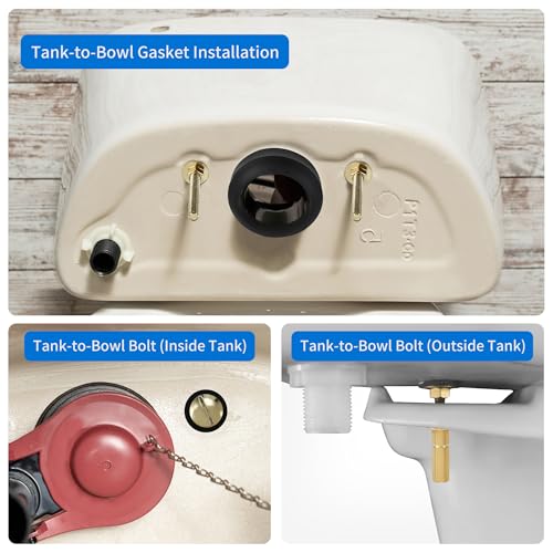Toilet Tank Seal Kit for 2-Piece Toilets with 2 Gasket Sizes